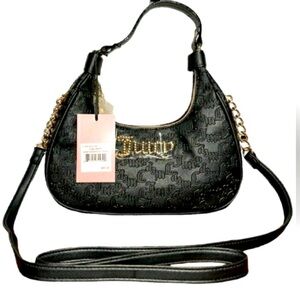 Juicy Couture Embossed Black Shoulder Bag